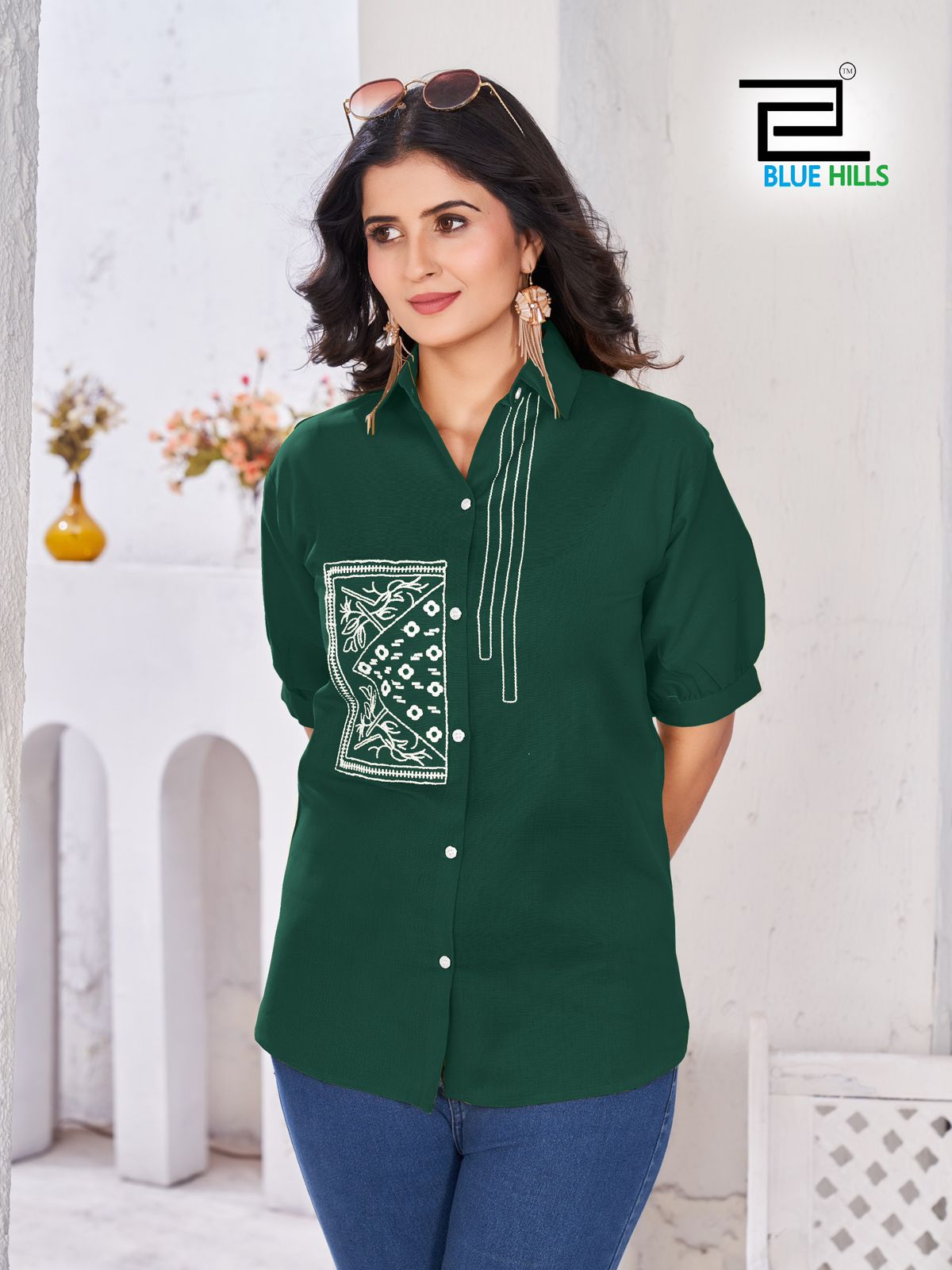 Nathalia By Blue Hills Cotton Flex Womens Shirt Exporters In India